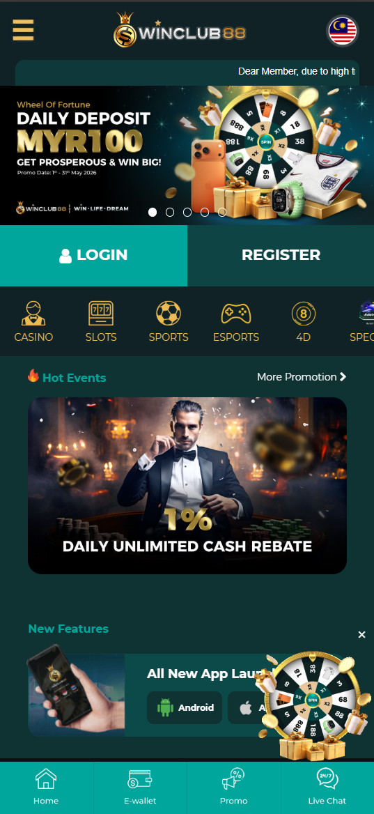 WinClub88 mobile browser casino